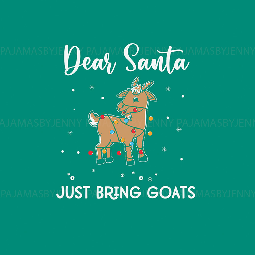 Festive Goat Christmas Pajamas Sets Green Festive Goat Christmas Pajamas Sets Green