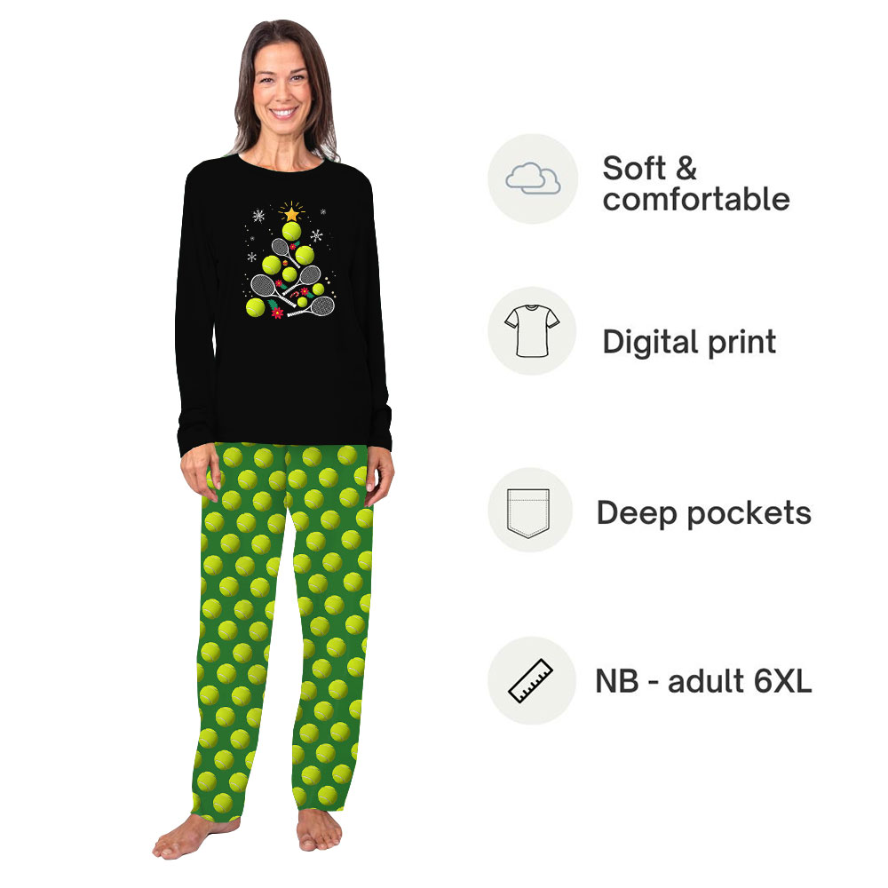 Festive Tennis Ball Pajamas For Christmas Festive Tennis Ball Pajamas For Christmas