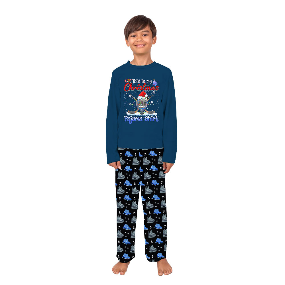 Hockey Themed Family Pajamas For Adults And Youth Hockey Themed Family Pajamas For Adults And Youth