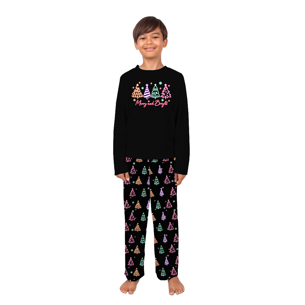 Festive Christmas Tree Merry And Bright Family Pajamas