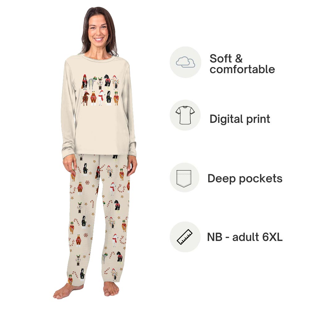 Horse Christmas Pajamas For Family And Pets Horse Christmas Pajamas For Family And Pets