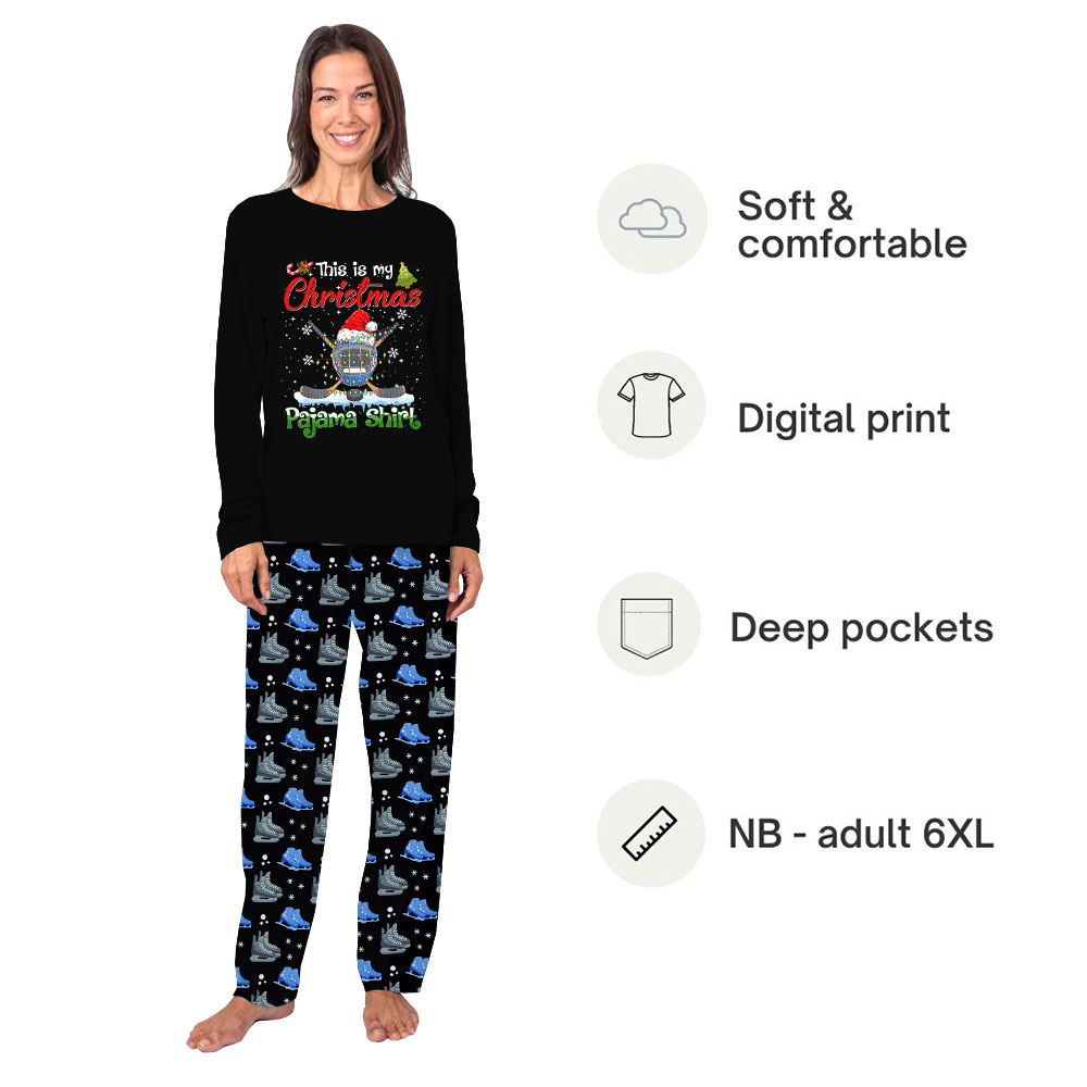 Matching Family Ice Hockey Pjs For Xmas