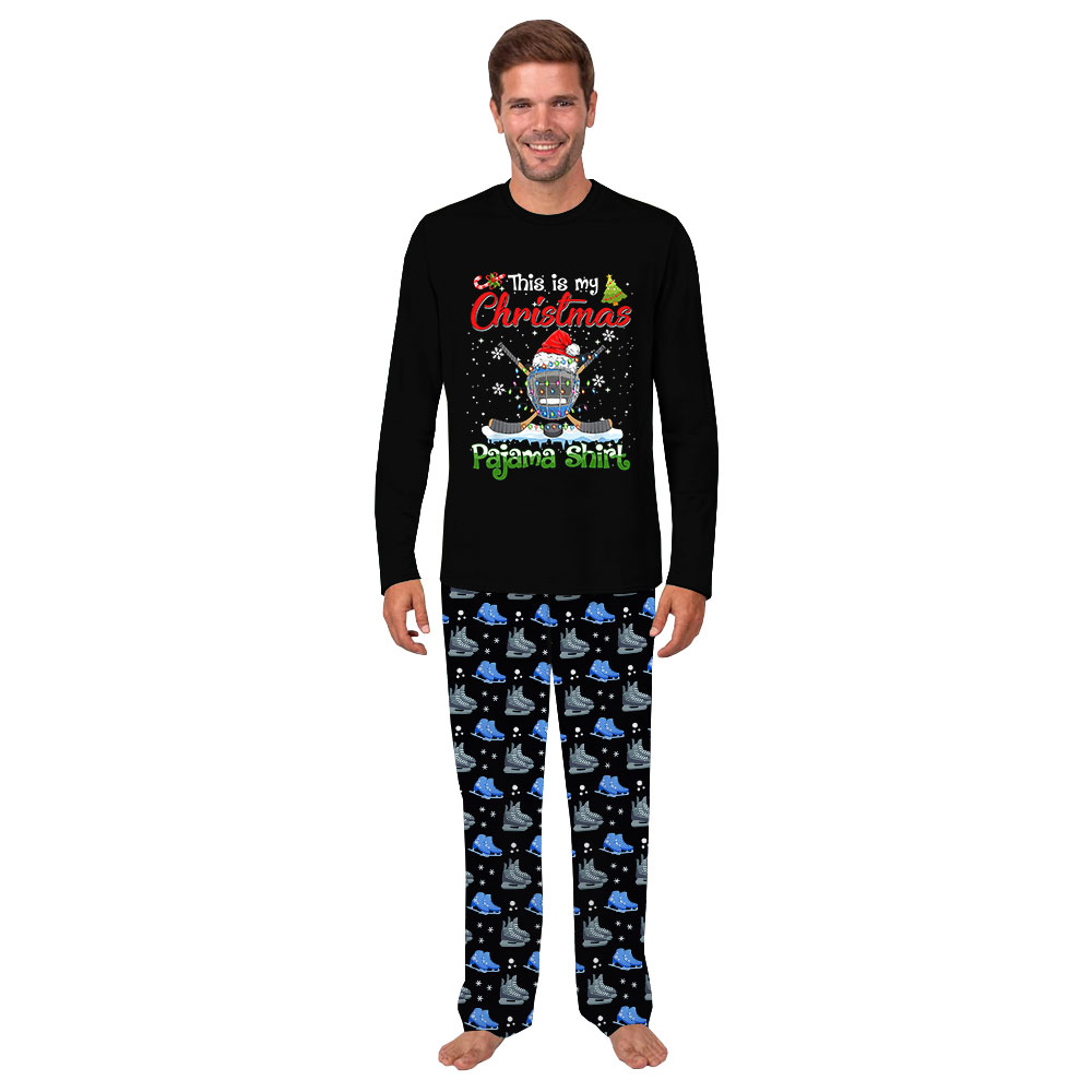 Matching Family Ice Hockey Pjs For Xmas