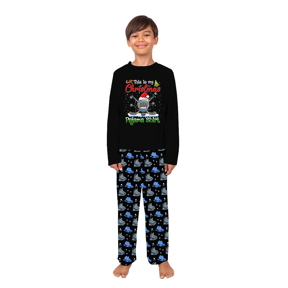 Matching Family Ice Hockey Pjs For Xmas