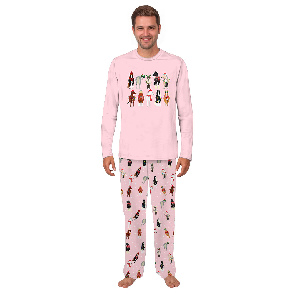 Festive Horse Dog And Owner Matching Christmas Pajamas Festive Horse Dog And Owner Matching Christmas Pajamas