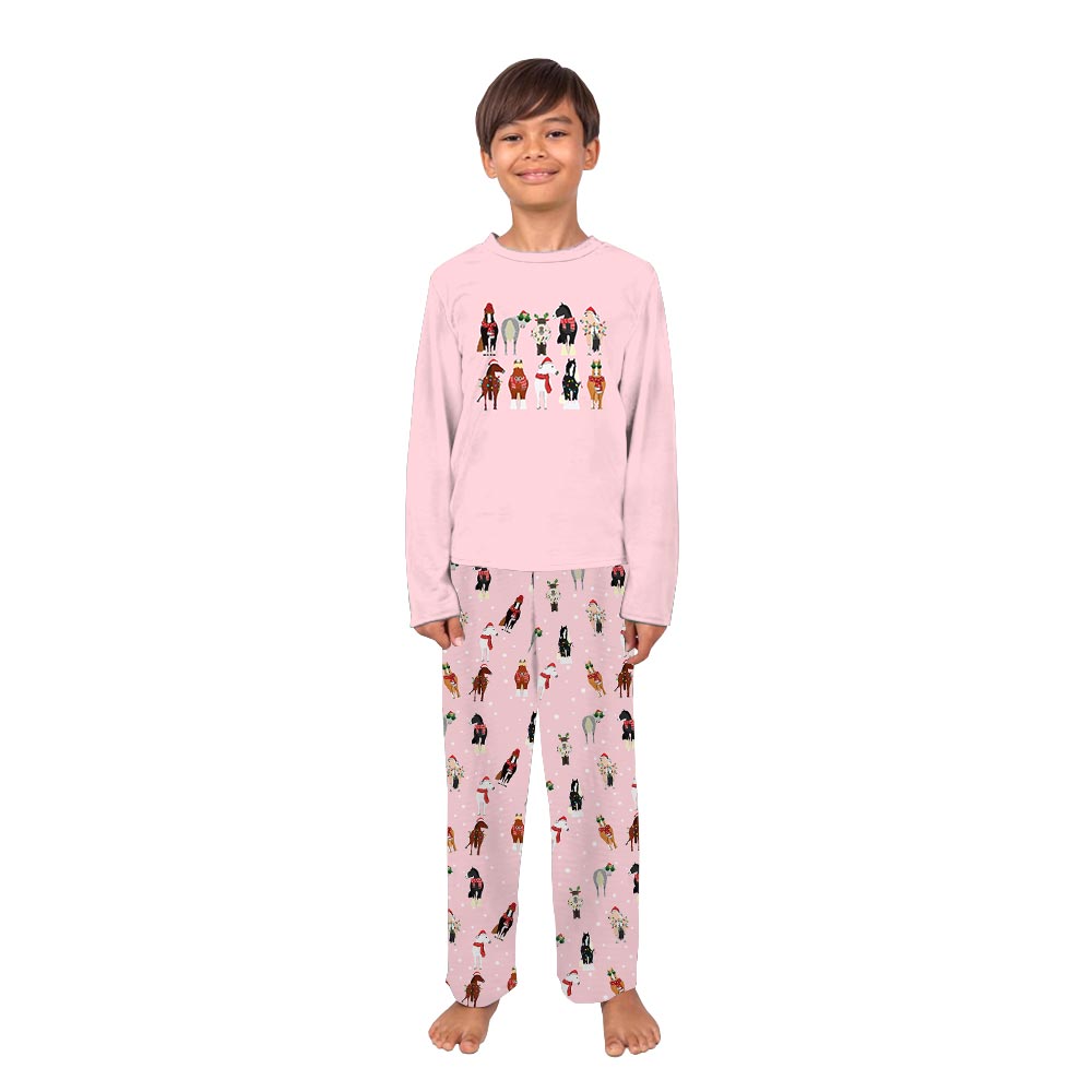 Festive Horse Dog And Owner Matching Christmas Pajamas Festive Horse Dog And Owner Matching Christmas Pajamas