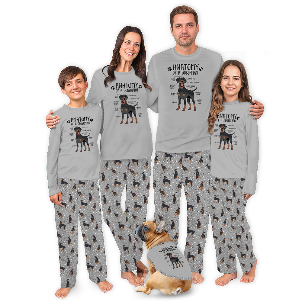 Funny Doberman Pajamas For Adults And Dogs Funny Doberman Pajamas For Adults And Dogs