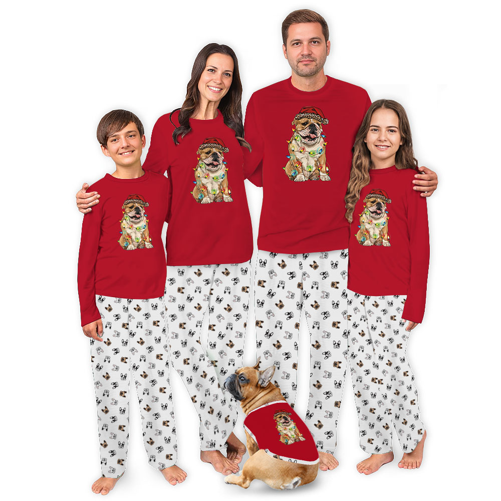 French Bulldog Family Matching Christmas Pajamas French Bulldog Family Matching Christmas Pajamas