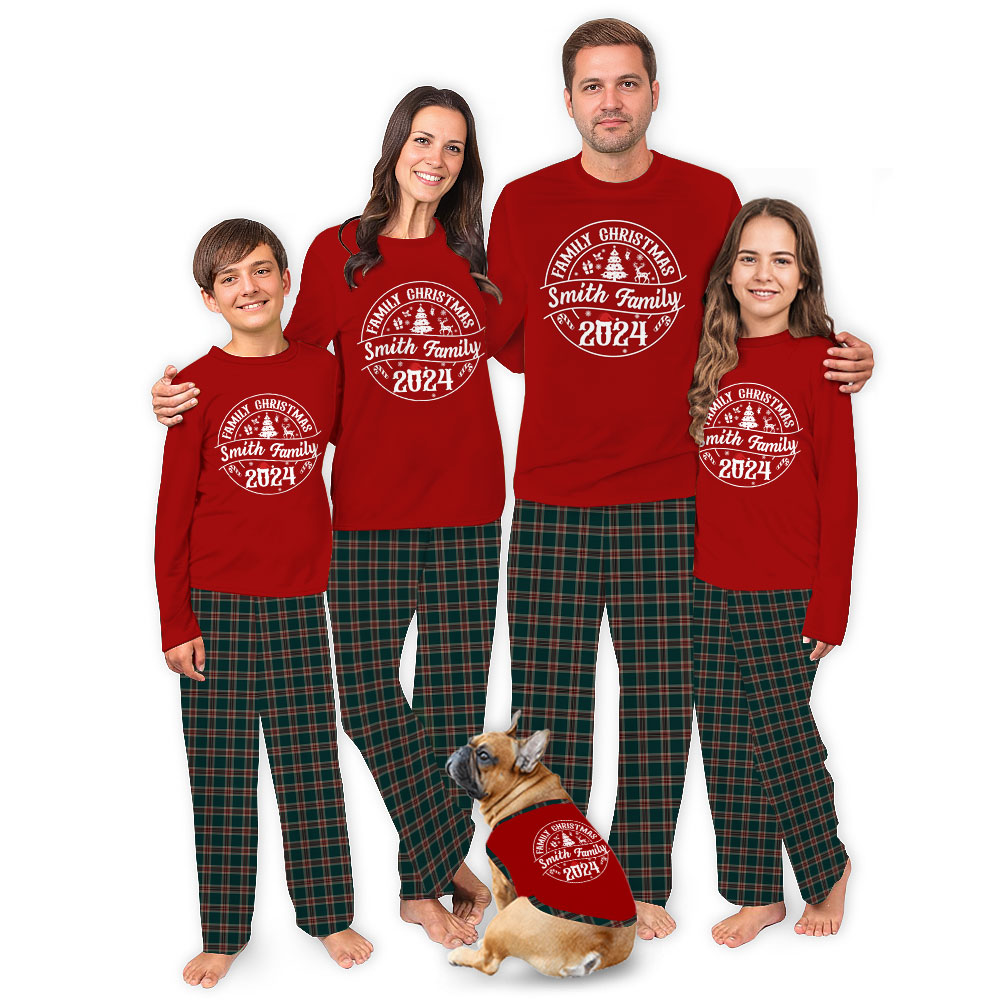 Customized Plus Size Christmas Family Pajamas 2024 Customized Plus Size Christmas Family Pajamas 2024