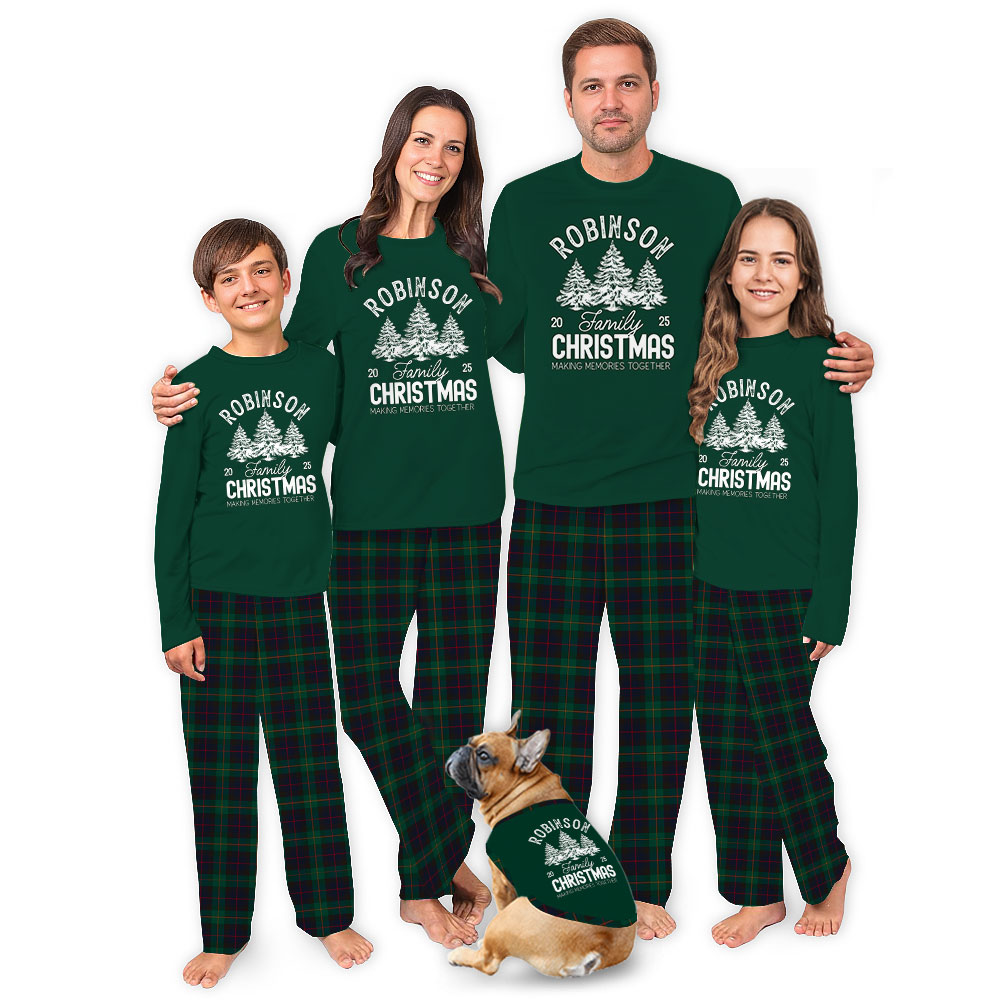 Custom 2025 Family Christmas Pajamas With Plus Size Custom 2025 Family Christmas Pajamas With Plus Size