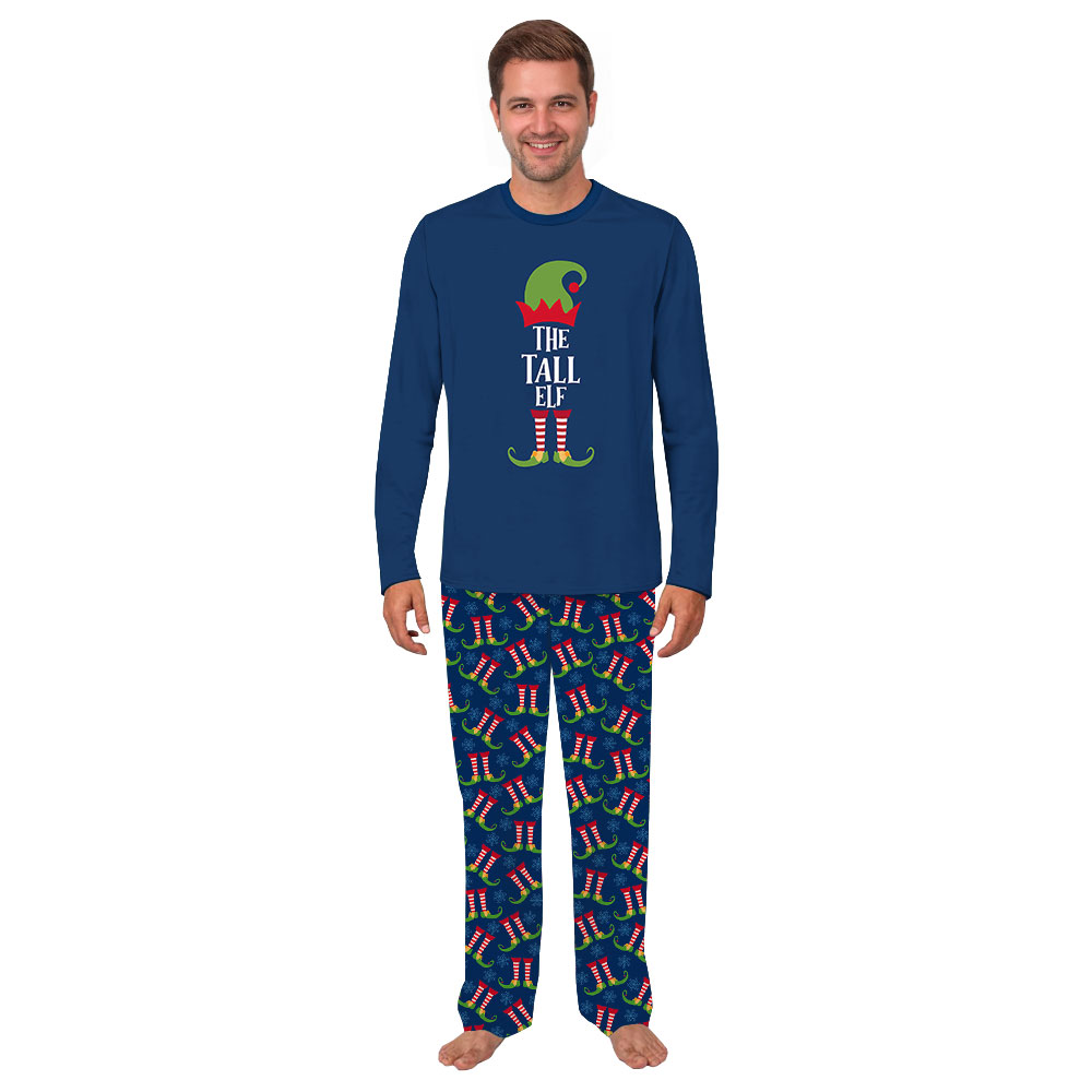 Festive Elf Matching Dog And Owner Holiday Pajamas With Custom Text Festive Elf Matching Dog And Owner Holiday Pajamas With Custom Text
