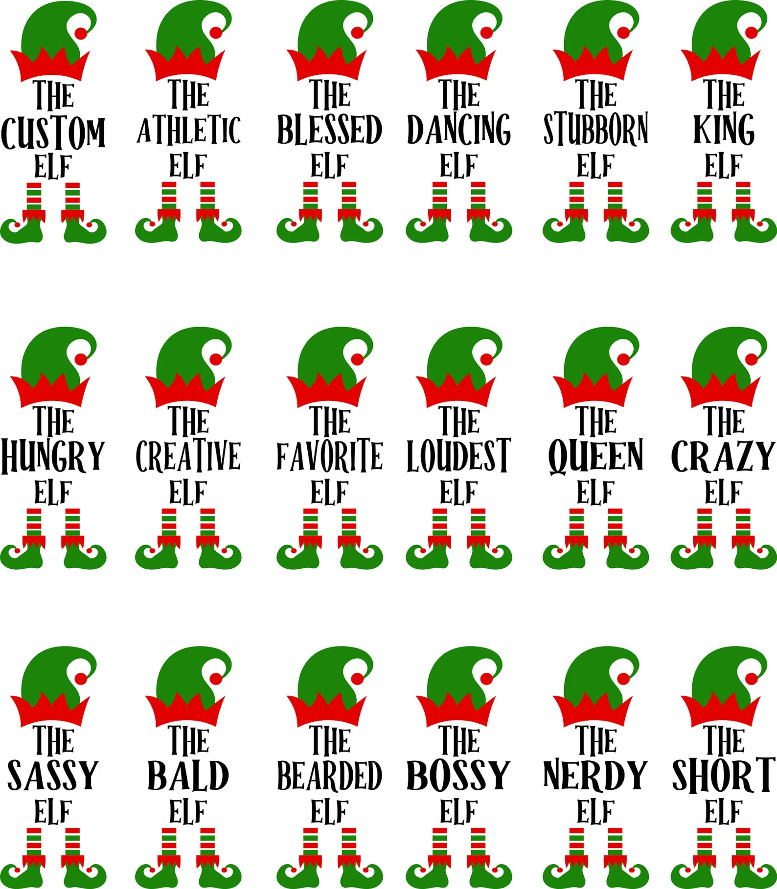 Green Personalized Elf Family Matching Pajamas With Dog