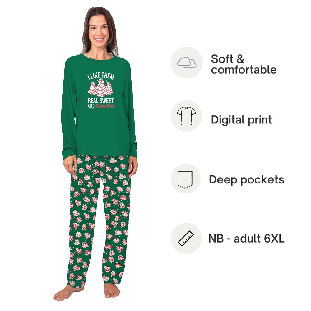 Unique Green Christmas Tree Cake Pajamas Top And Pants Unique Green Christmas Tree Cake Pajamas Top And Pants