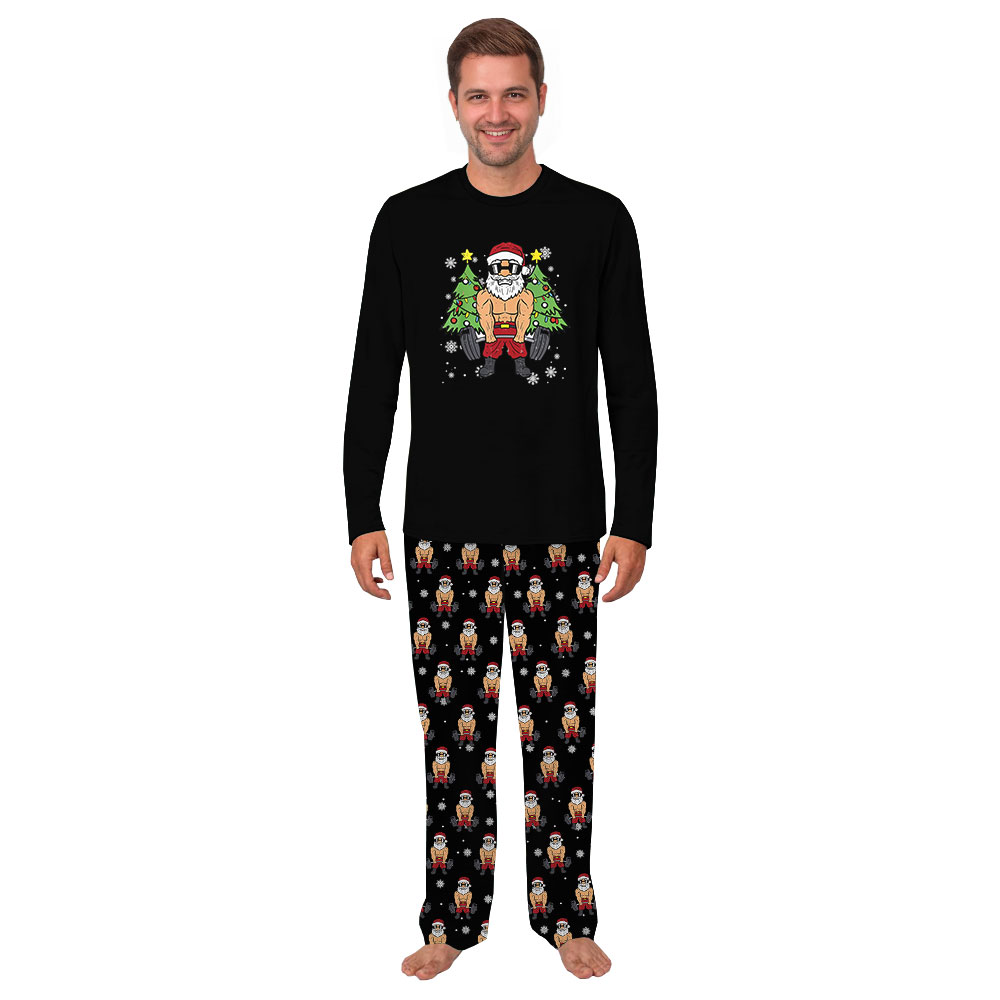 Santa Deadlift Matching Family Christmas Jammies Santa Deadlift Matching Family Christmas Jammies