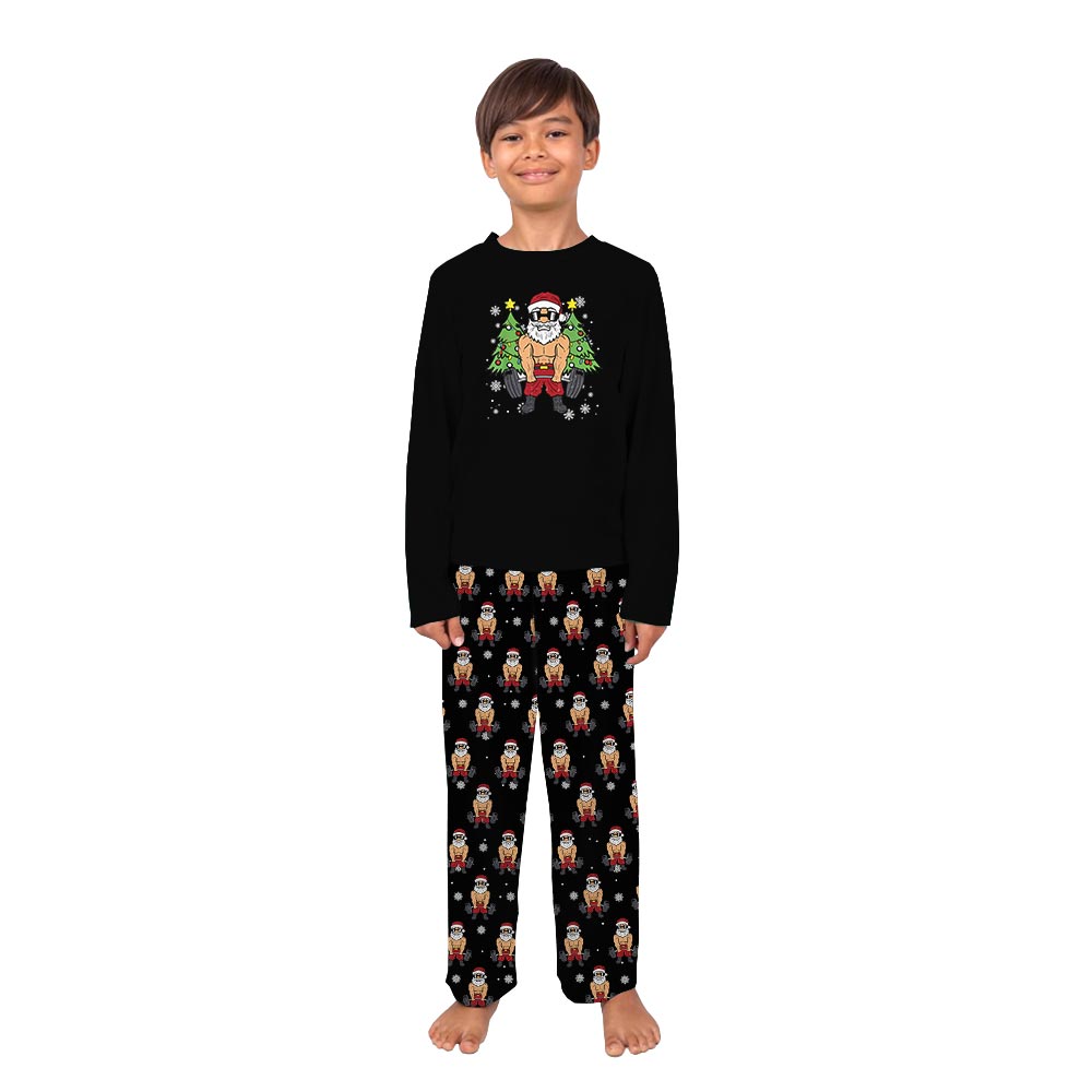 Santa Deadlift Matching Family Christmas Jammies Santa Deadlift Matching Family Christmas Jammies