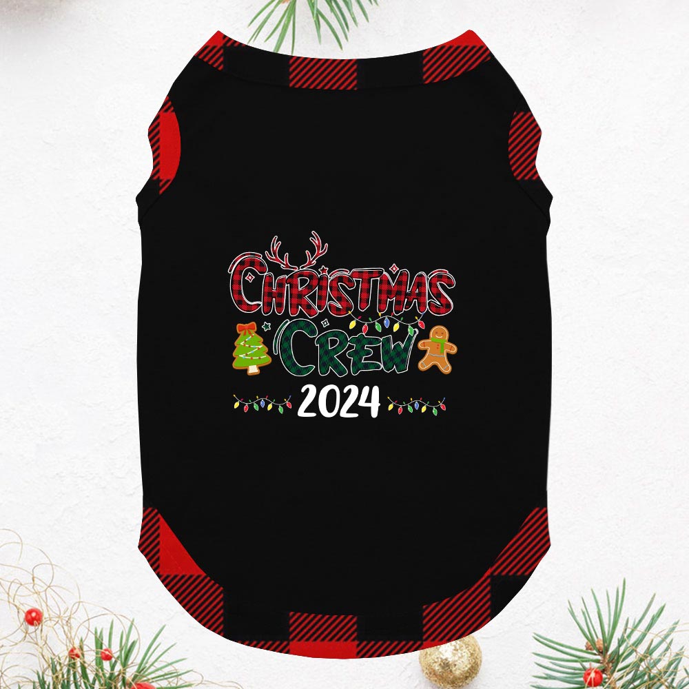 Christmas Crew 2024 Christmas Pajamas For Family And Pets Short Sleeves