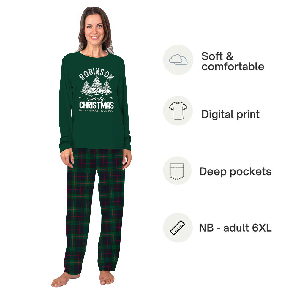 Custom 2025 Family Christmas Pajamas With Plus Size Custom 2025 Family Christmas Pajamas With Plus Size