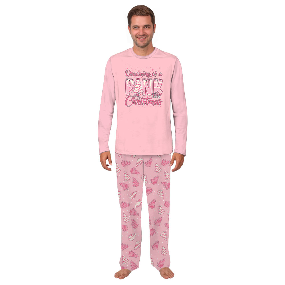 Matching Family Plus Size Pink Christmas Pajamas Matching Family Plus Size Pink Christmas Pajamas