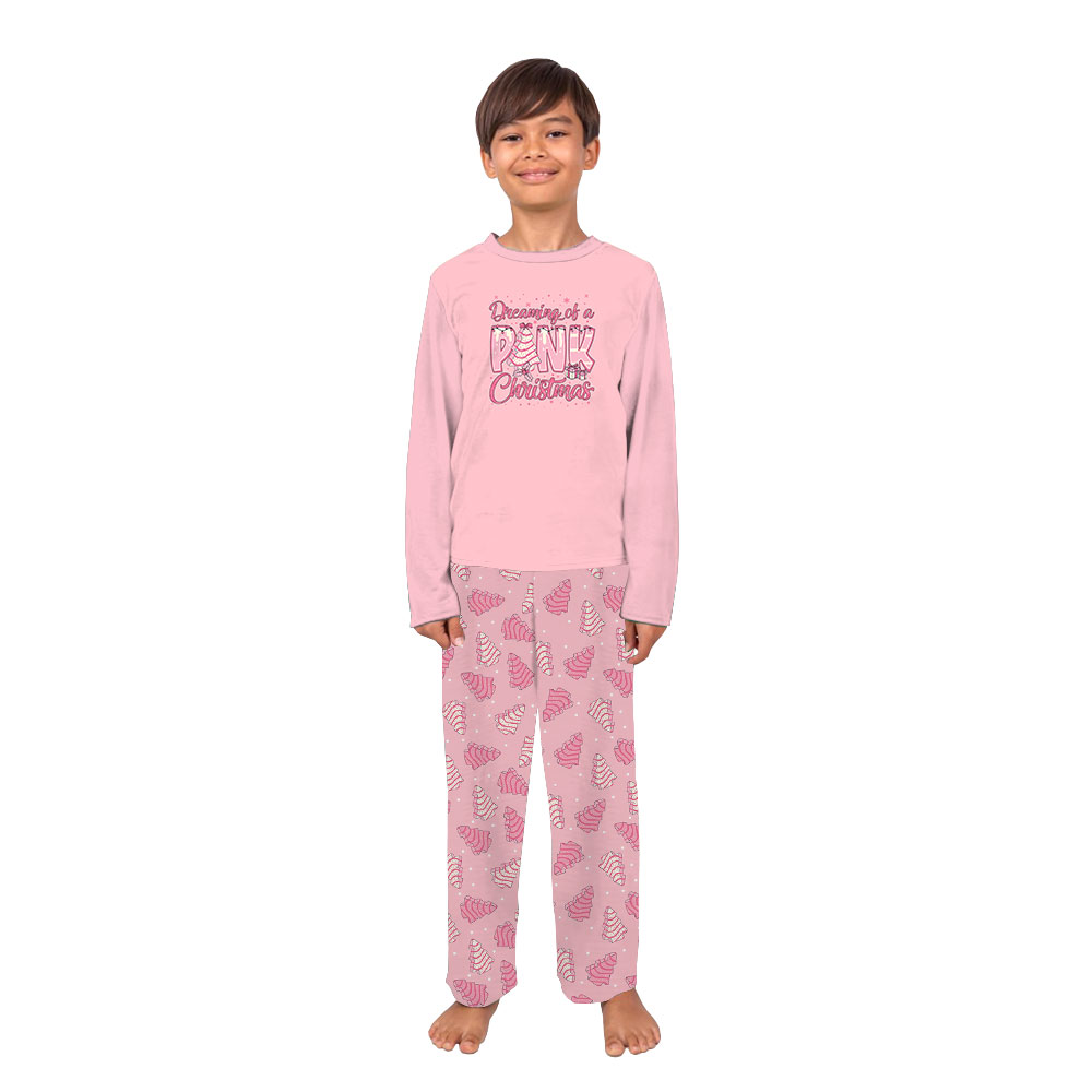 Matching Family Plus Size Pink Christmas Pajamas Matching Family Plus Size Pink Christmas Pajamas