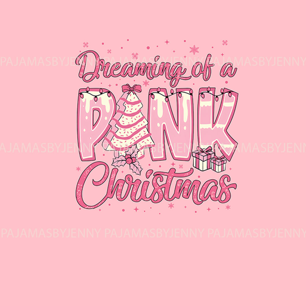 Matching Family Plus Size Pink Christmas Pajamas Matching Family Plus Size Pink Christmas Pajamas