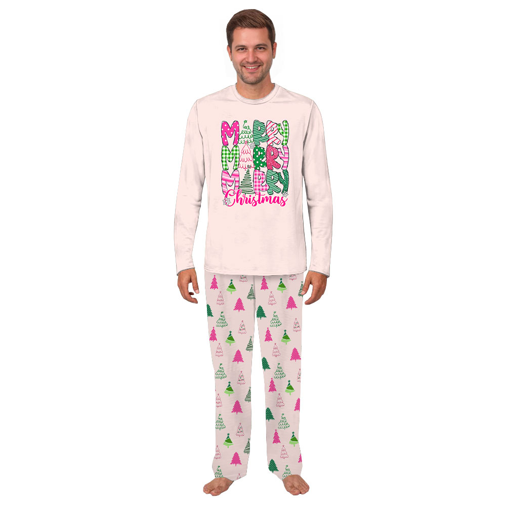 Unique Merry Christmas Family Pjs Sets Light Pink Unique Merry Christmas Family Pjs Sets Light Pink