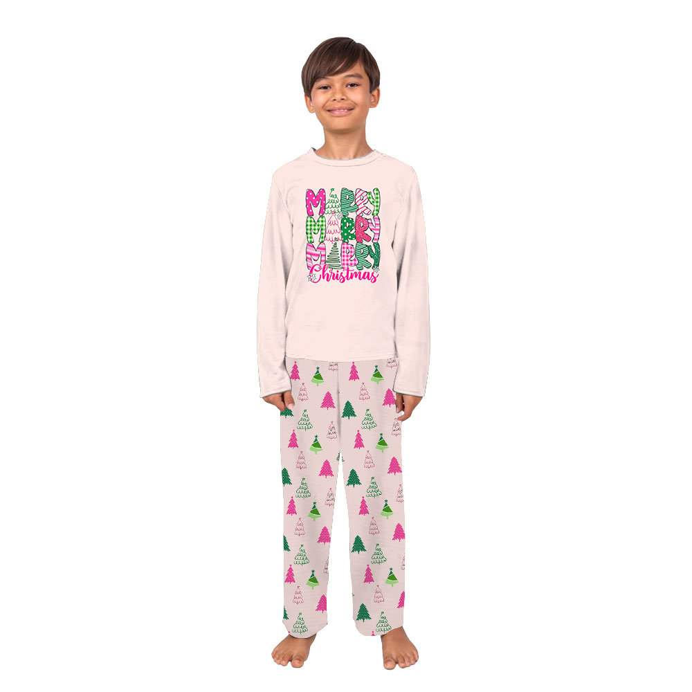Unique Merry Christmas Family Pjs Sets Light Pink Unique Merry Christmas Family Pjs Sets Light Pink