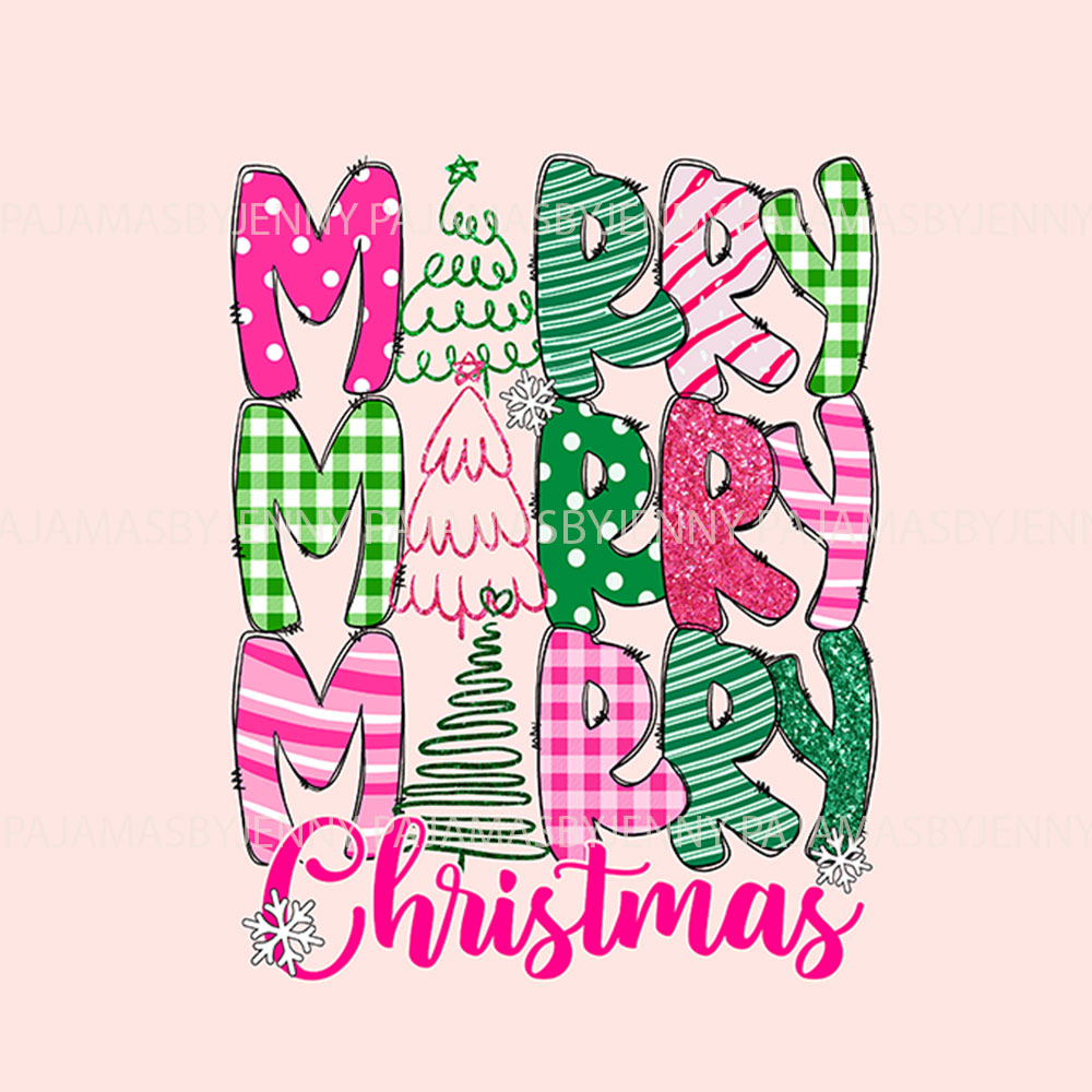 Unique Merry Christmas Family Pjs Sets Light Pink Unique Merry Christmas Family Pjs Sets Light Pink