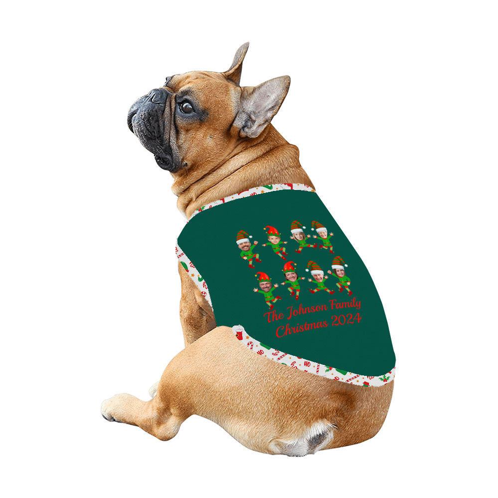 Customizable Elf Pajamas For Family [Up To 8 Faces]
