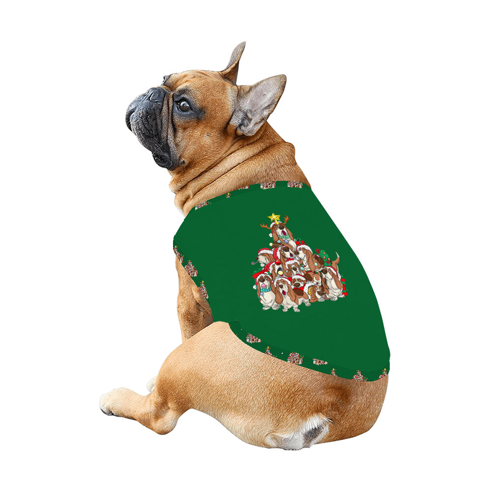 Festive Basset Hound Christmas Pajamas For Dog And Human Festive Basset Hound Christmas Pajamas For Dog And Human