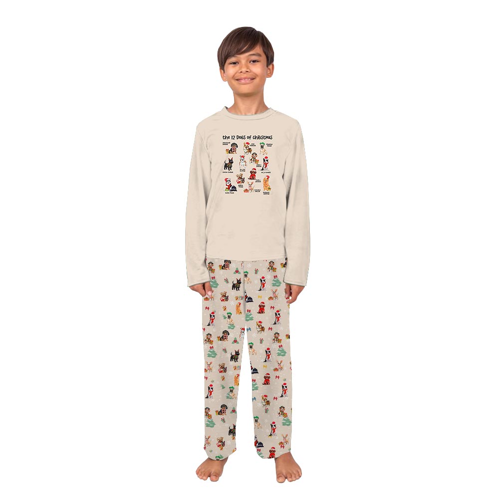 Family Christmas PJs Saying The 12 Dogs Of Christmas Family Christmas PJs Saying The 12 Dogs Of Christmas