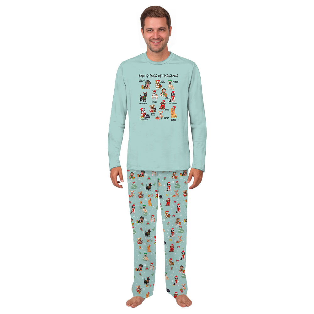 Matching Holiday Pajamas Sayings The 12 Dogs Of Christmas Matching Holiday Pajamas Sayings The 12 Dogs Of Christmas