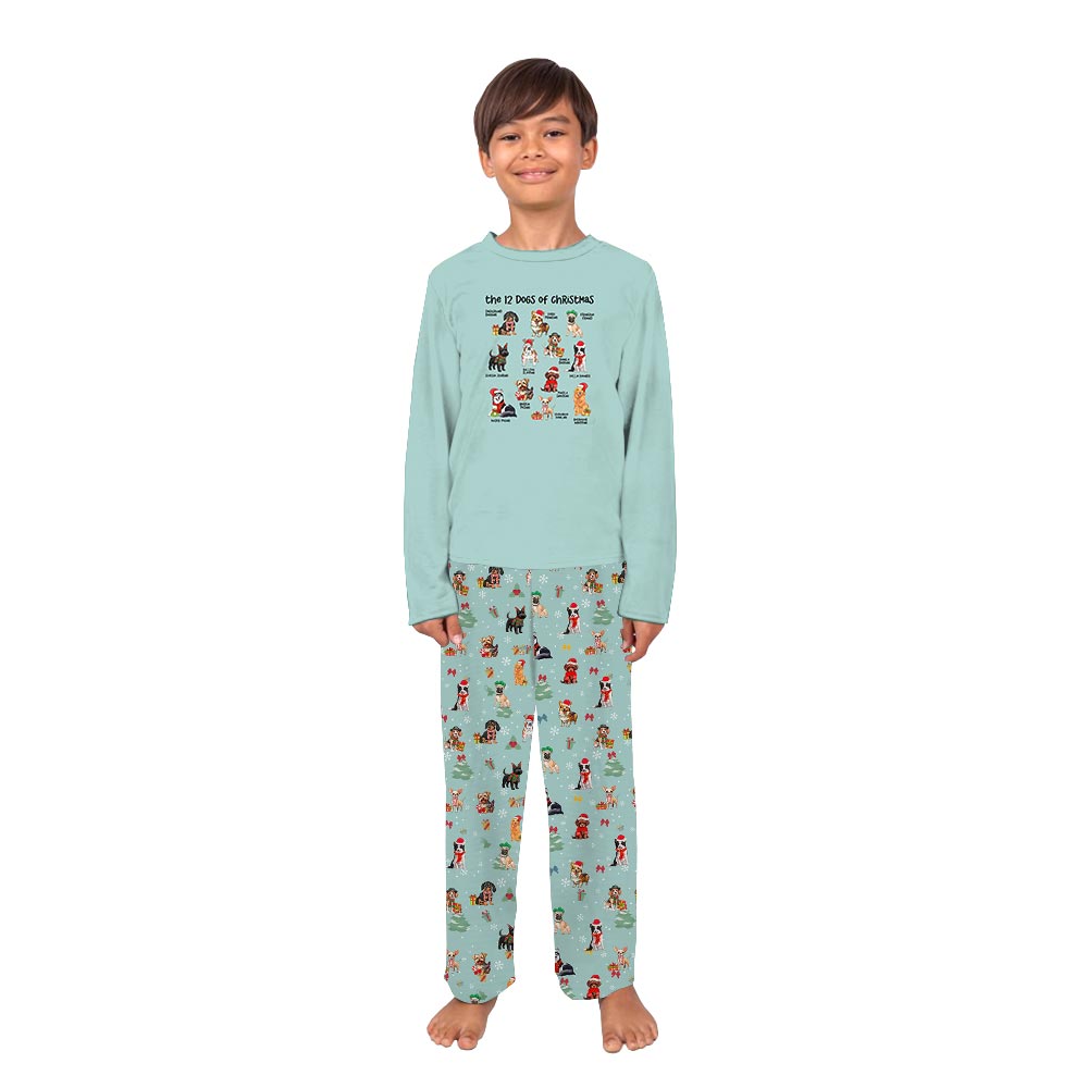 Matching Holiday Pajamas Sayings The 12 Dogs Of Christmas Matching Holiday Pajamas Sayings The 12 Dogs Of Christmas