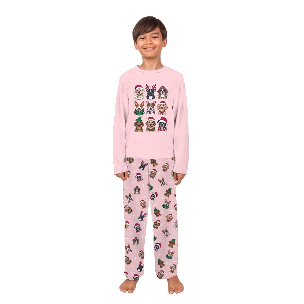 Festive Christmas Dogs Family Matching Christmas Pajamas Festive Christmas Dogs Family Matching Christmas Pajamas
