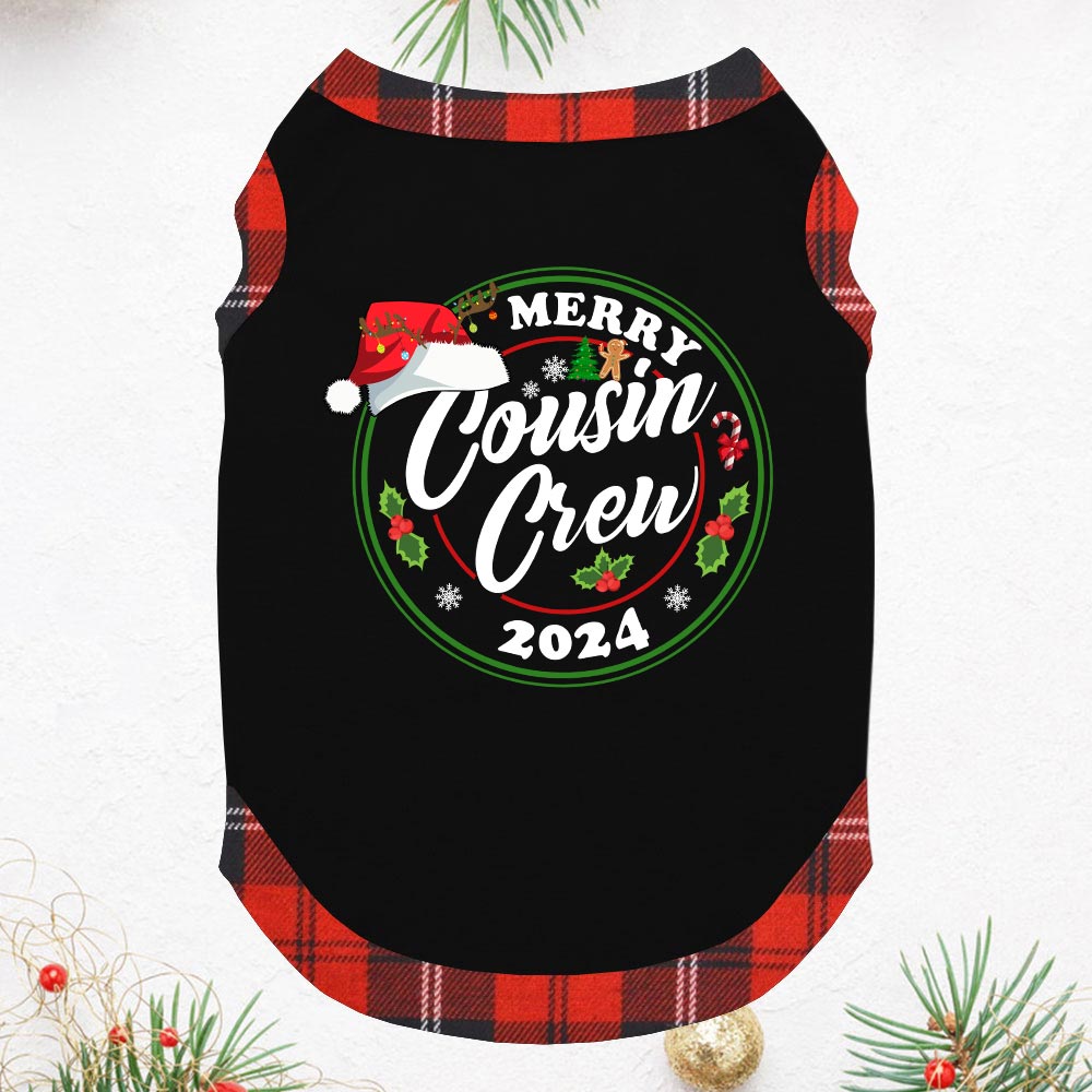 Merry Cousin Crew 2024 Family Dog And Owner Matching Christmas Pajamas