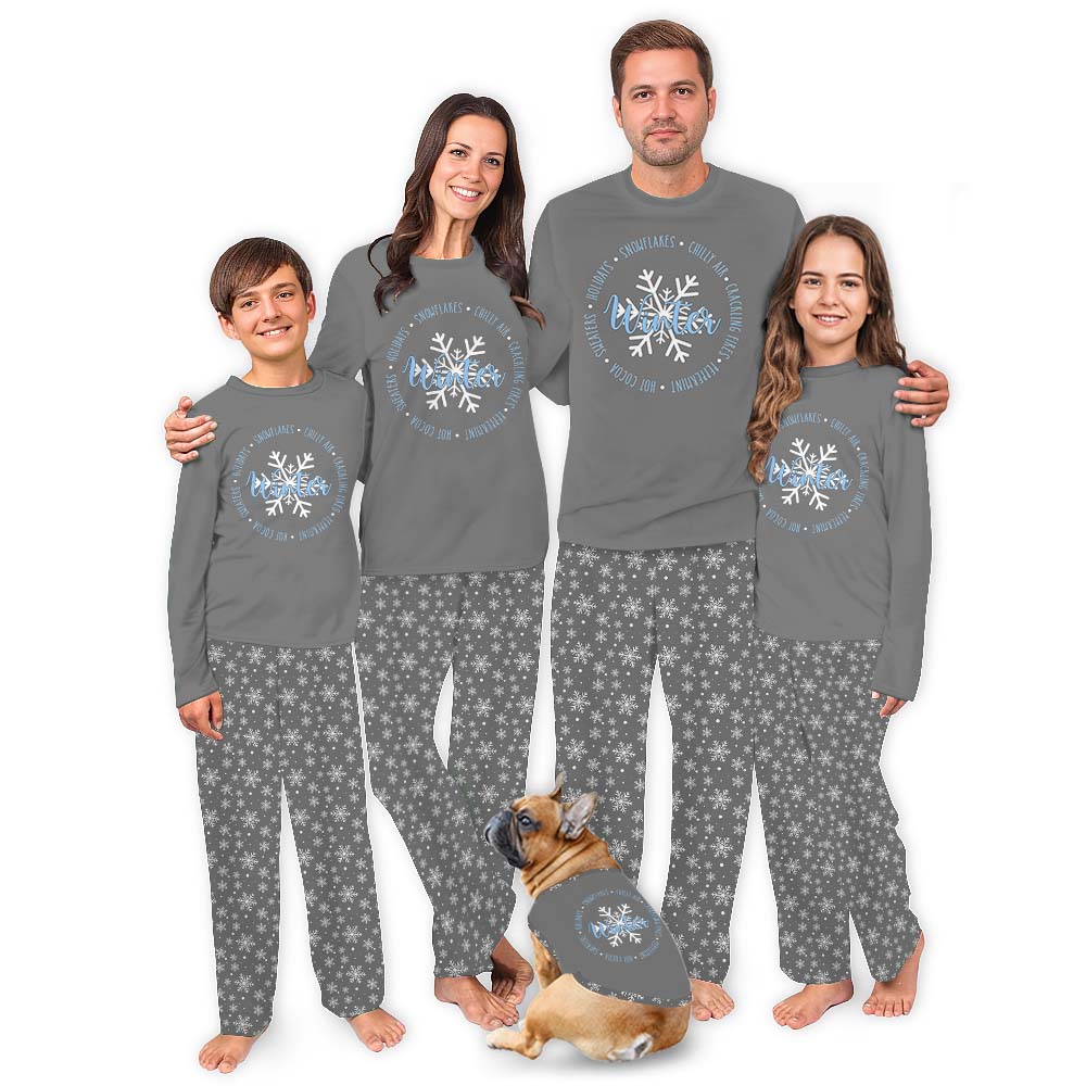 Matching Family Winter Pajamas Including Plus Size