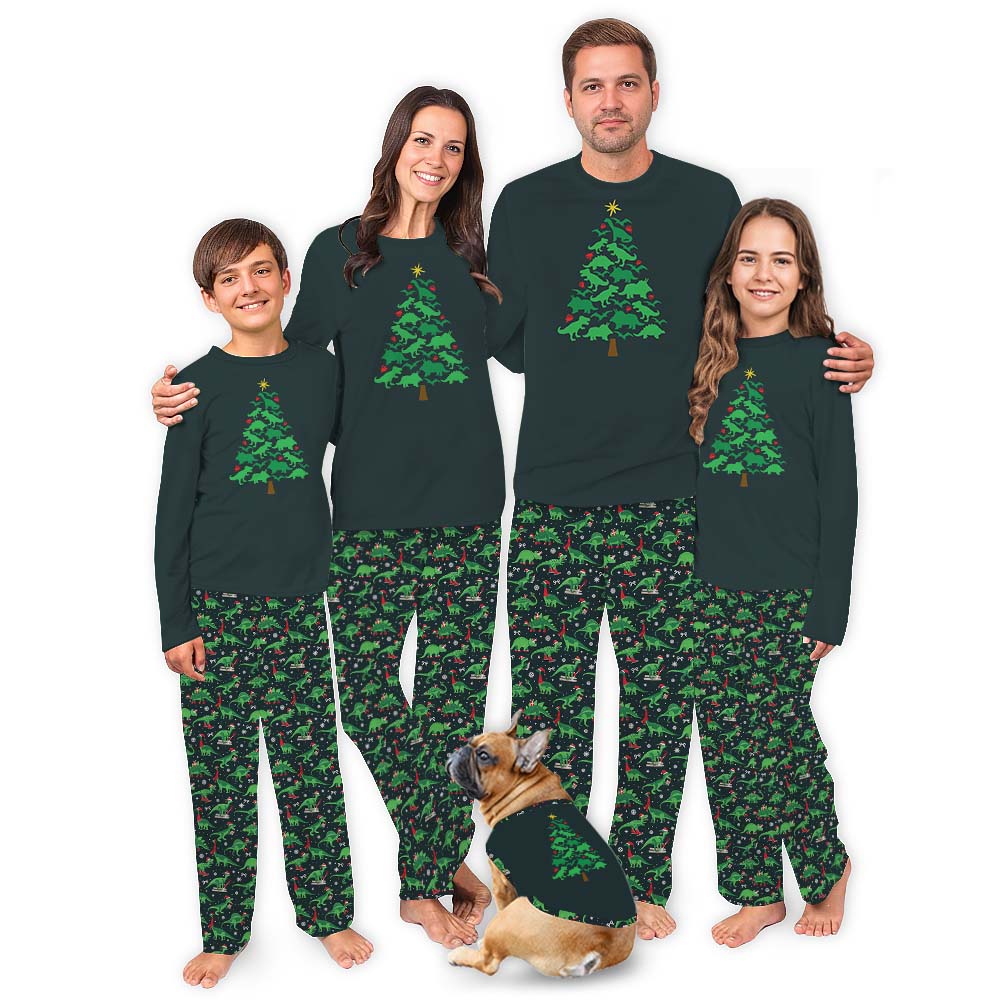 Matching Christmas Dinosaur Pajamas For Adults And Kids Matching Christmas Dinosaur Pajamas For Adults And Kids