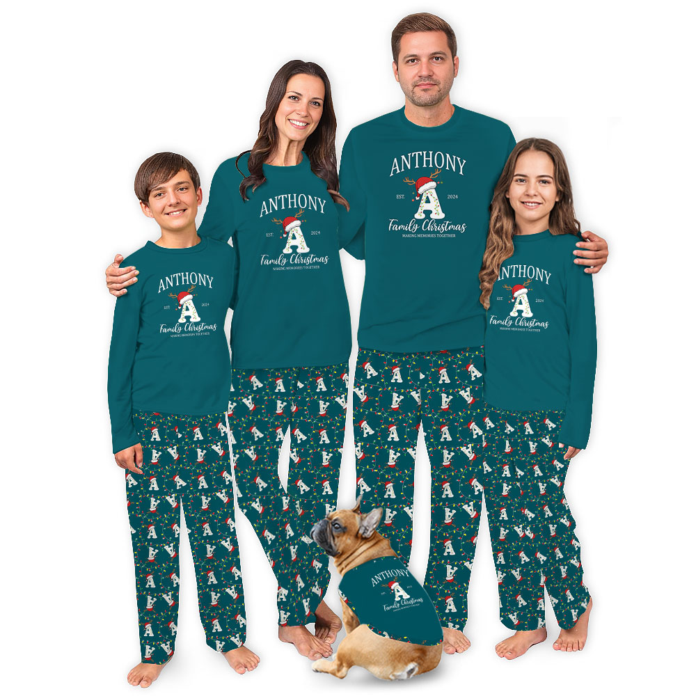 Customizable Monogrammed Family Pajamas With Name 2024