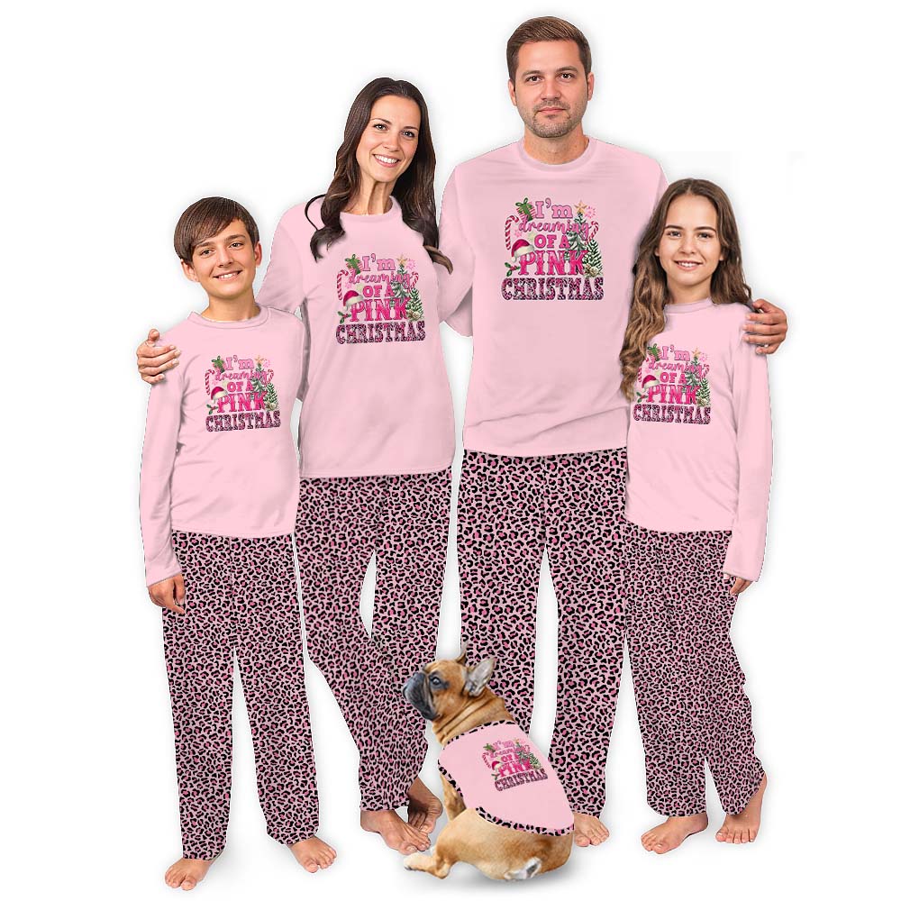 Pink Matching Family Pajamas Saying I'm Dreaming Of A Pink Christmas Pink Matching Family Pajamas Saying I'm Dreaming Of A Pink Christmas