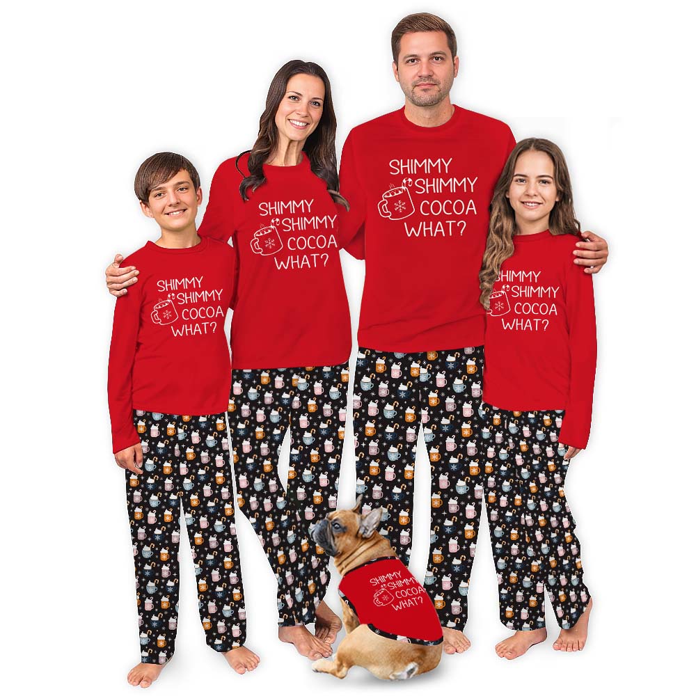 Funny Shimmy Cocoa What Matching Family PJs For Christmas Funny Shimmy Cocoa What Matching Family PJs For Christmas