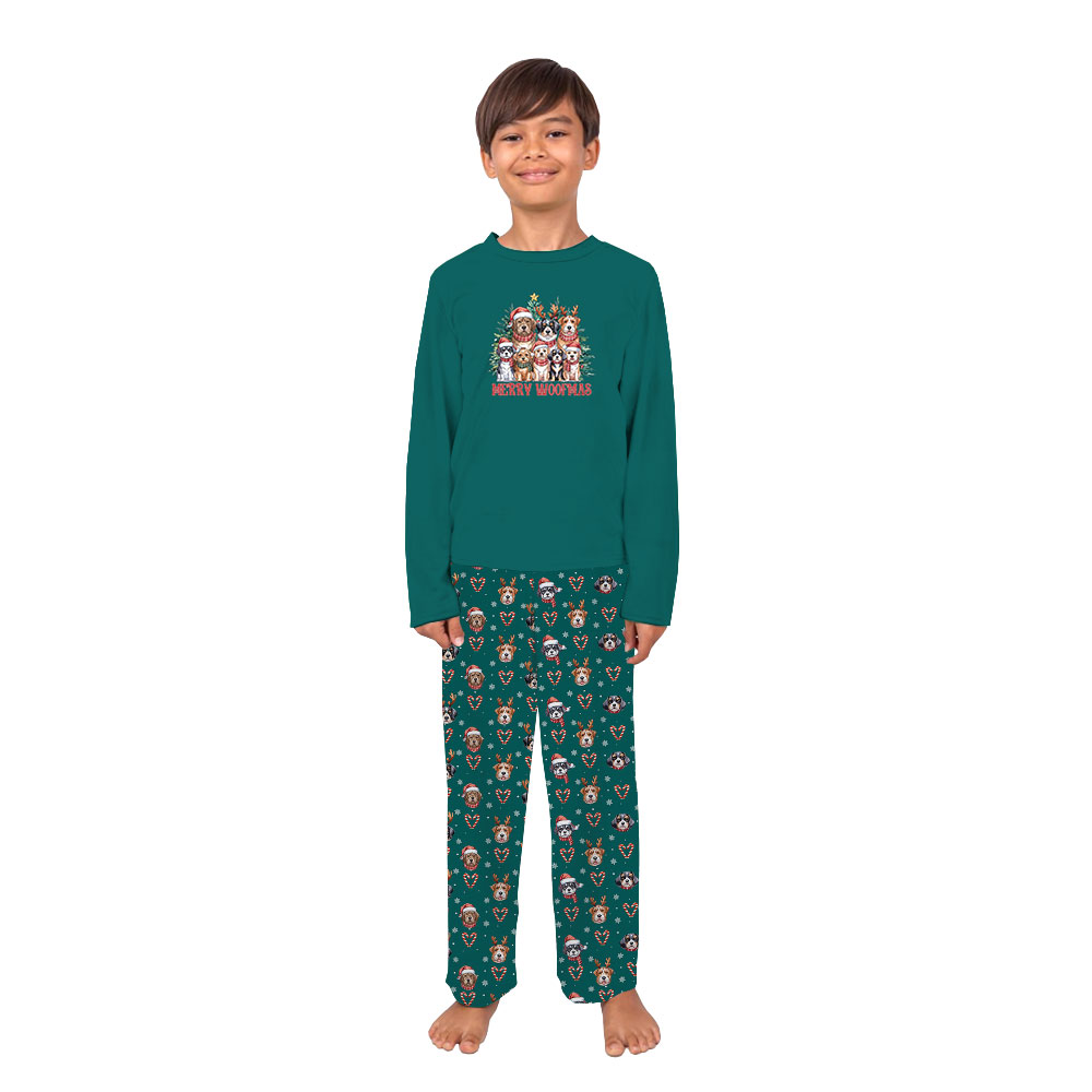 Merry Woofmas Pajamas For Dog Lovers Green Merry Woofmas Pajamas For Dog Lovers Green