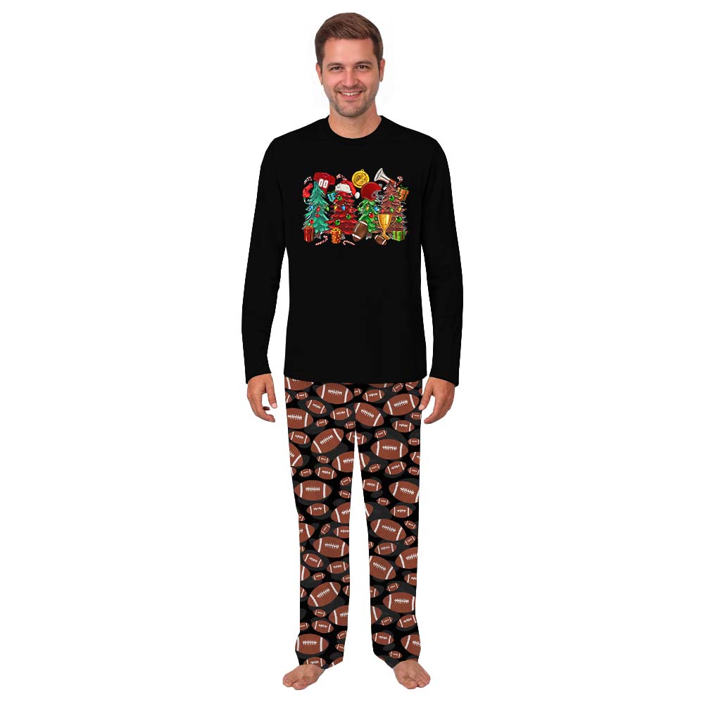 Matching Family Football PJs Sets Black Matching Family Football PJs Sets Black