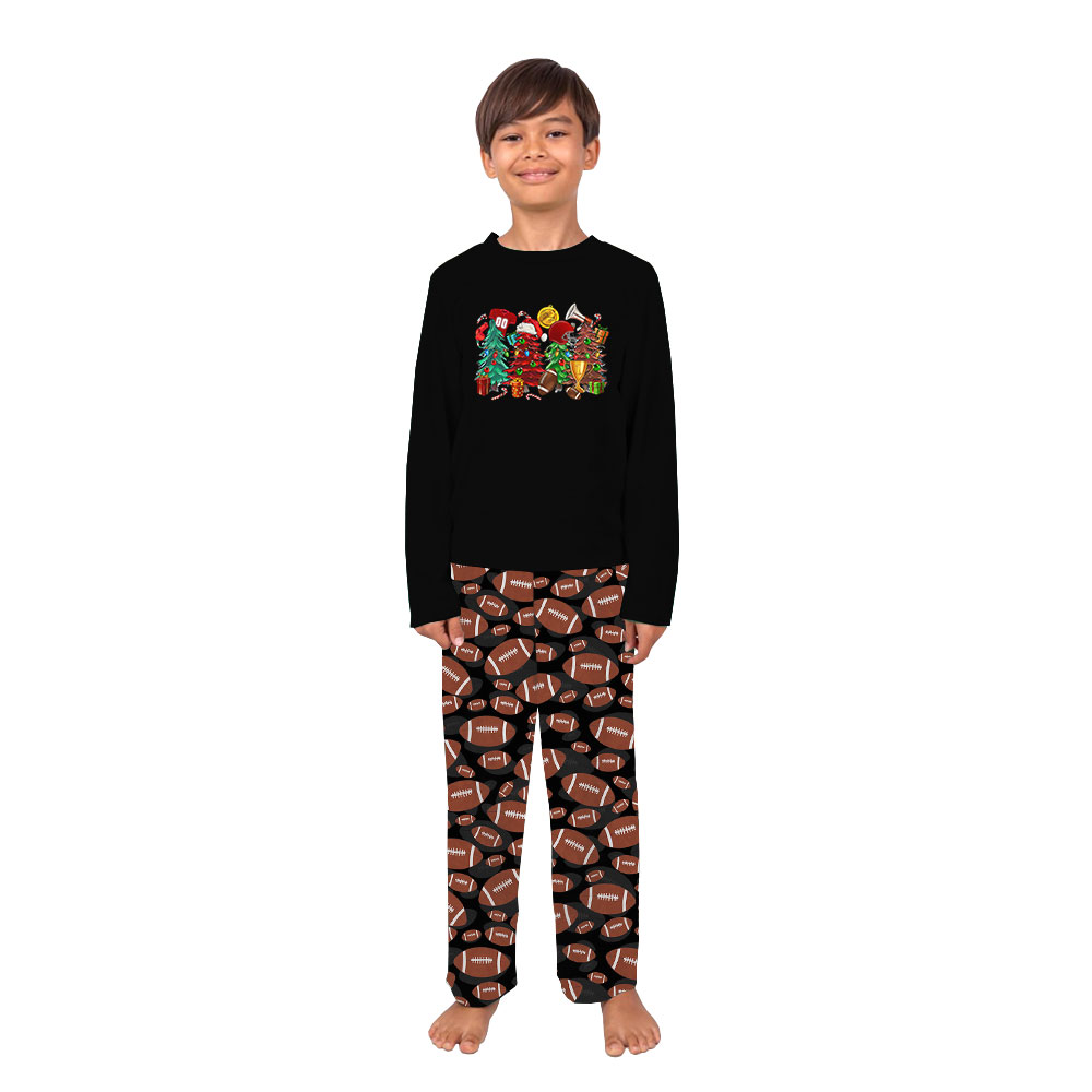 Matching Family Football PJs Sets Black Matching Family Football PJs Sets Black