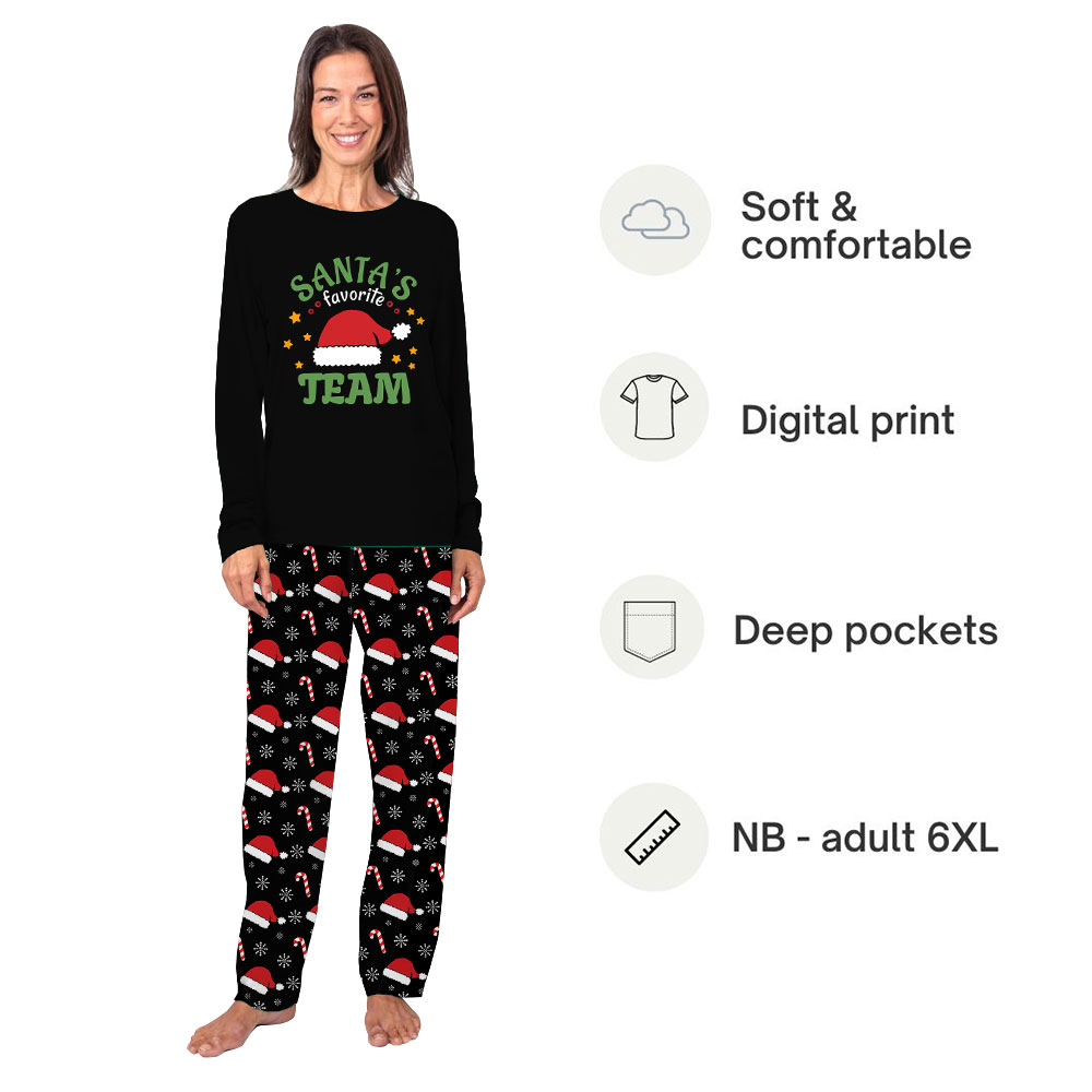 Santa Hat Christmas Pajamas Matching Family Santa Hat Christmas Pajamas Matching Family
