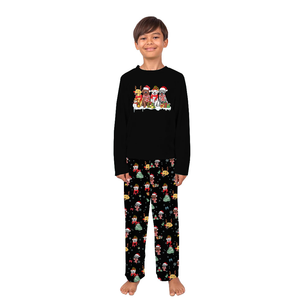 Custom Christmas Dog Matching Family Pajamas With Pockets Custom Christmas Dog Matching Family Pajamas With Pockets