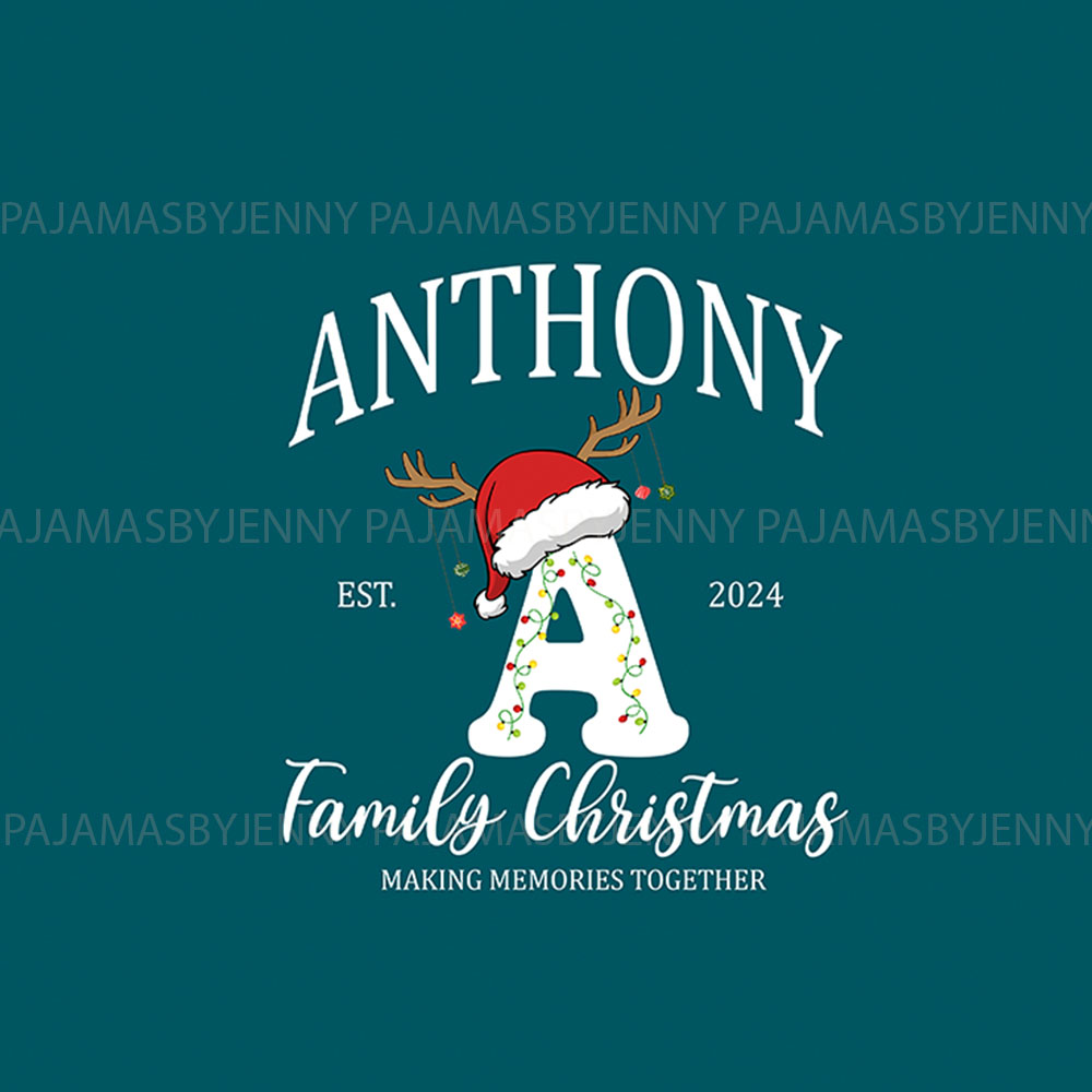 Customizable Monogrammed Family Pajamas With Name 2024