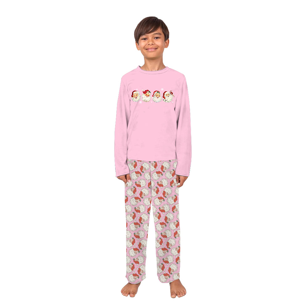 Pink Vintage Santa Pajamas For Christmas Pink Vintage Santa Pajamas For Christmas