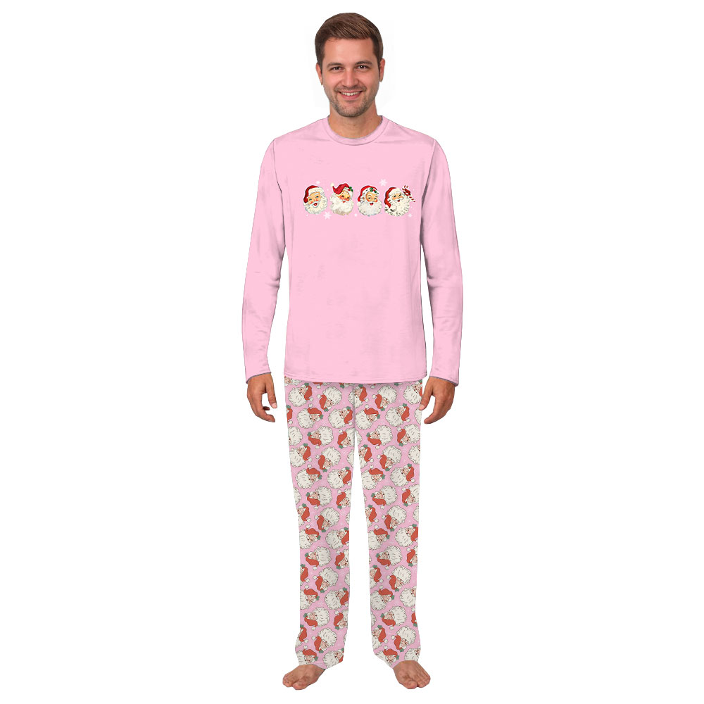 Pink Vintage Santa Pajamas For Christmas Pink Vintage Santa Pajamas For Christmas