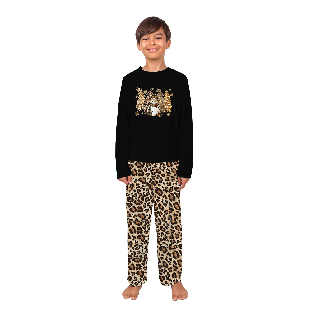 Matching Family Leopard Print Christmas Pajamas Matching Family Leopard Print Christmas Pajamas