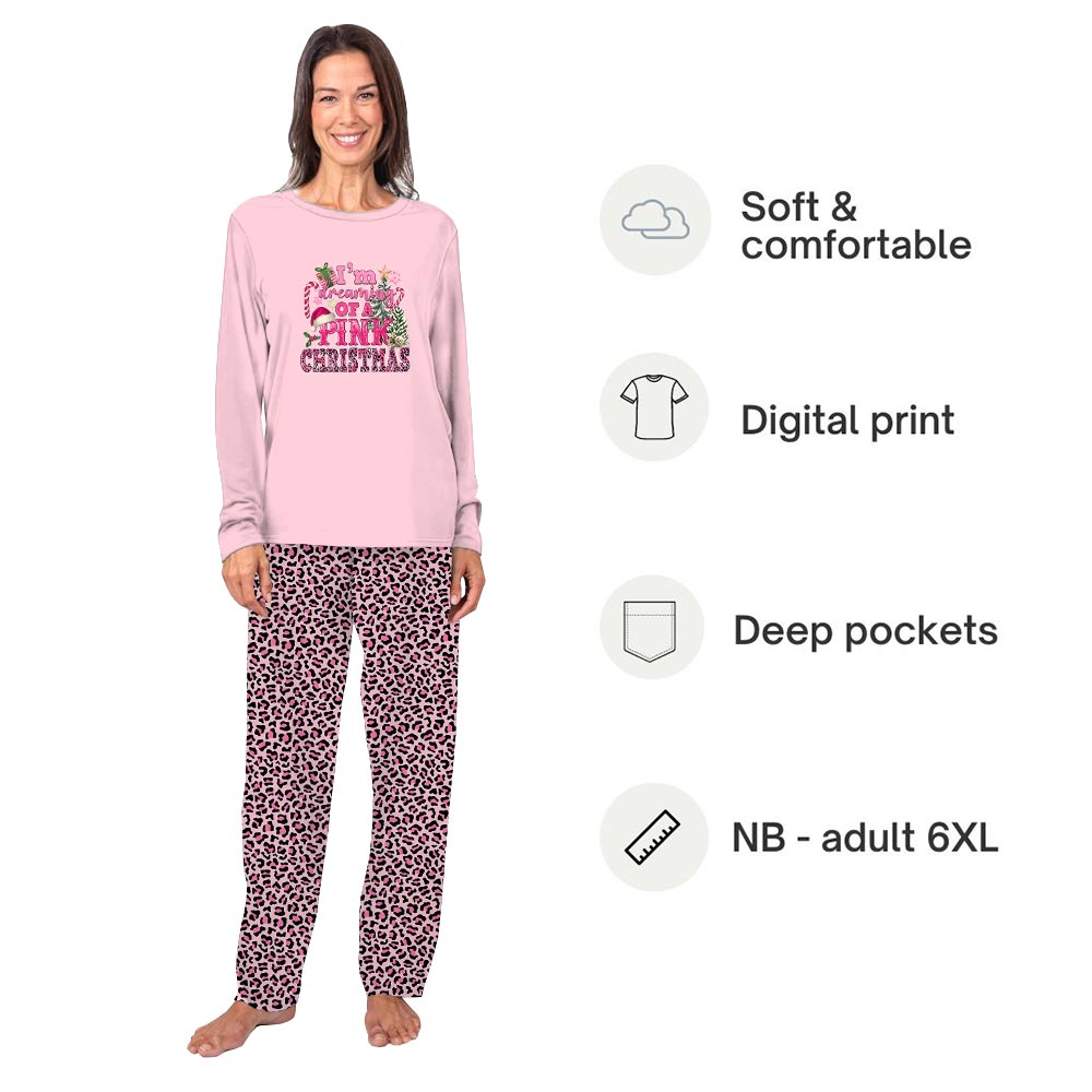 Pink Matching Family Pajamas Saying I'm Dreaming Of A Pink Christmas Pink Matching Family Pajamas Saying I'm Dreaming Of A Pink Christmas