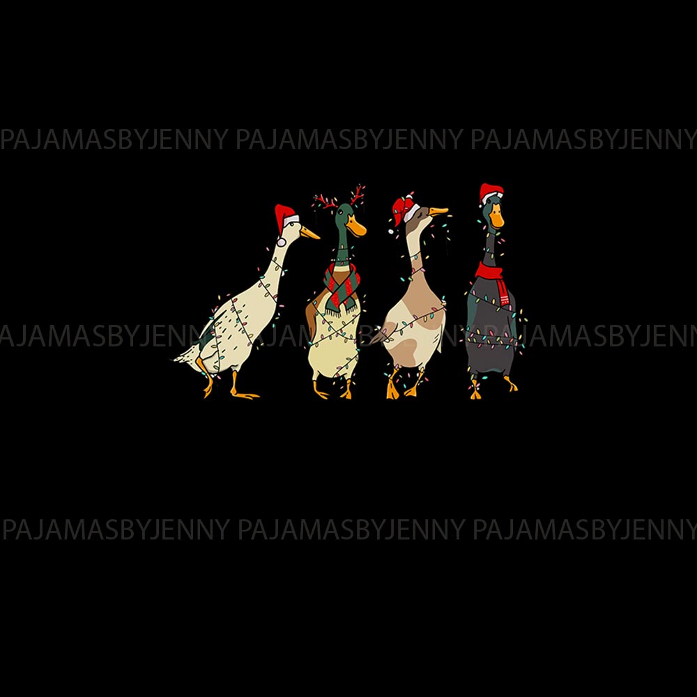 Matching Family Pajamas Black Christmas Duck Matching Family Pajamas Black Christmas Duck